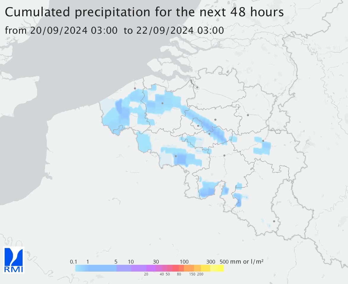 forecasted accumulated precipitation for the next 48 hours